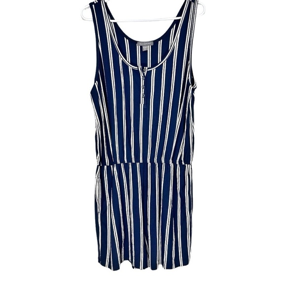 Peace & Pearls Pants - 🌸NWT- Peace & Pearls- Navy/White Stripe Tank Shorts Romper- Size XL